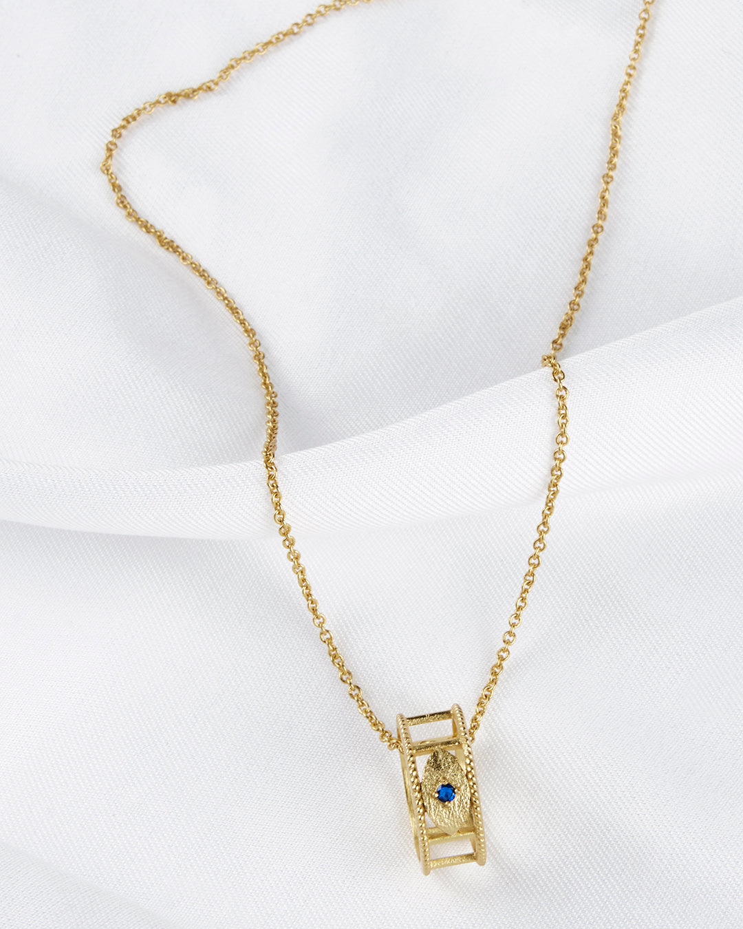 WARDEN OF POSITIVITY EVIL EYE RING NECKLACE | 18K GOLD PLATED