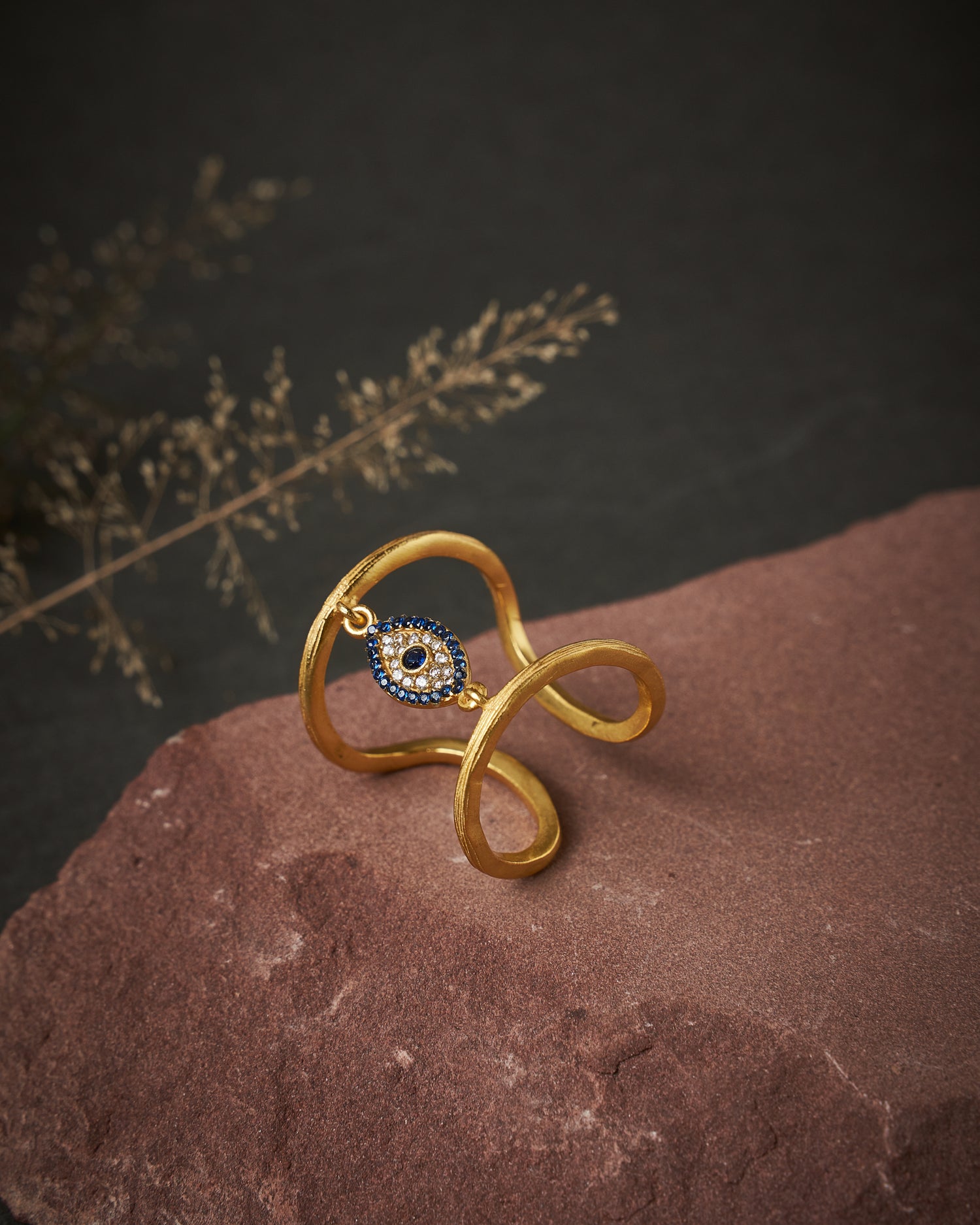 GUARDIAN GAZE EVIL EYE RING | 18K GOLD PLATED