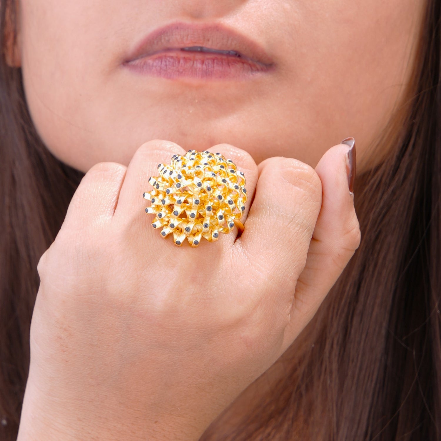 DAZZLING DIAMOND RING | 18KGOLD PLATED