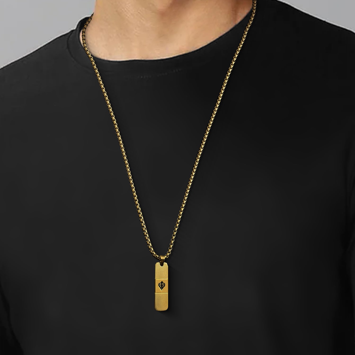 PUNJABI SYMBOLIC CUBAN NECKLACE | 316L STAINLESS STEEL