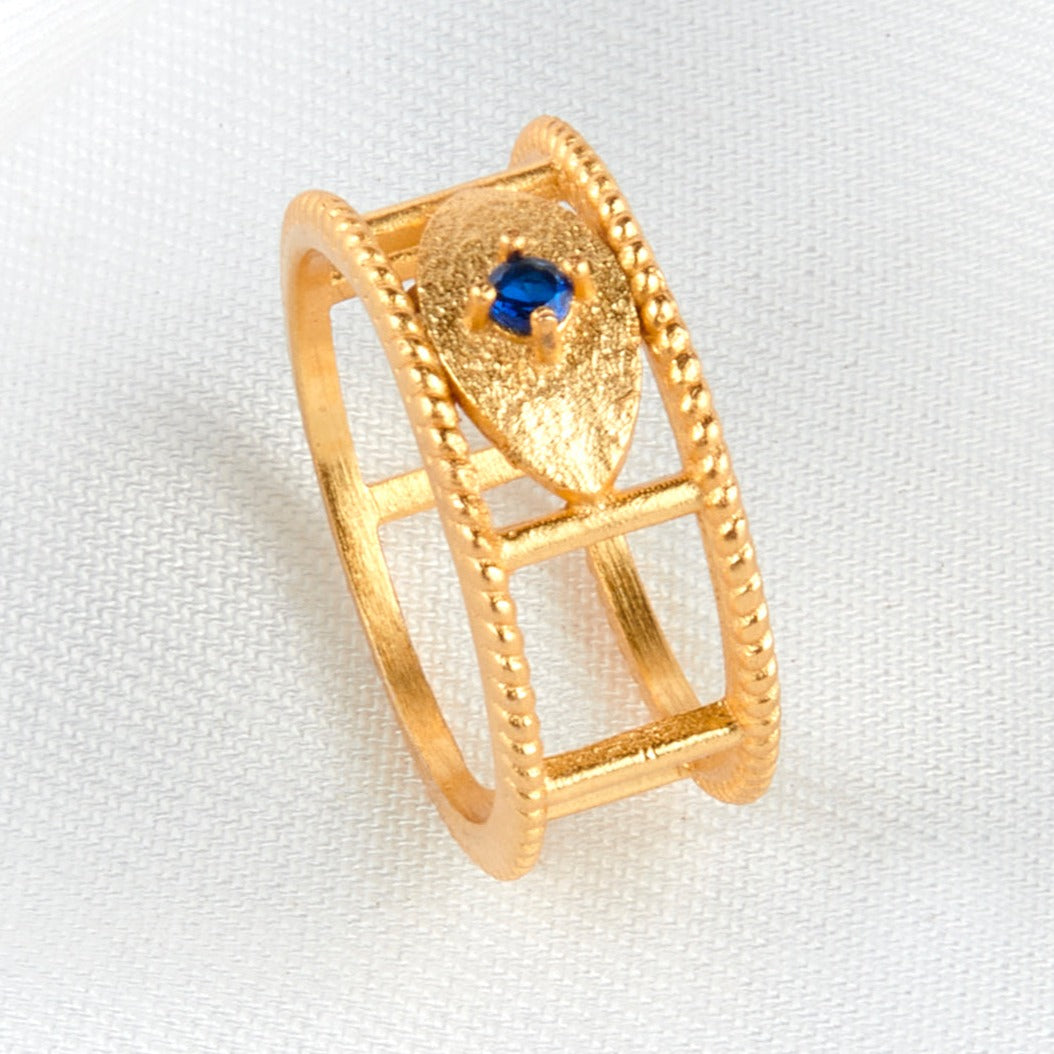 MESMERIZE GUARDIAN EVIL EYE RING | 18K GOLD PLATED